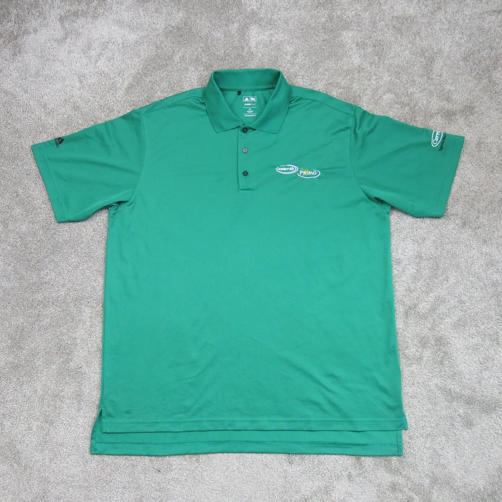 Adidas Climalite Mens Polo Shirt Short Sleeve Collard Green Size X Large