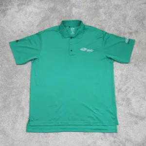 Adidas Climalite Mens Polo Shirt Short Sleeve Collard Green Size X Large