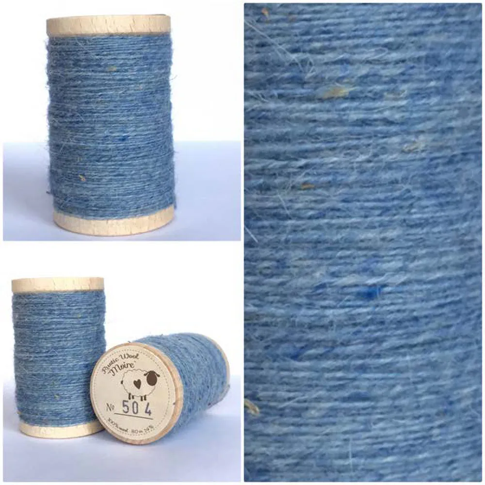 ALPINE BLUE Hand Dyed YARD Wool Fabric for Wool Applique and Rug Hooking