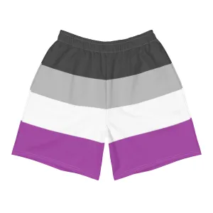 Asexual / Demisexual Flag Long Athletic Shorts