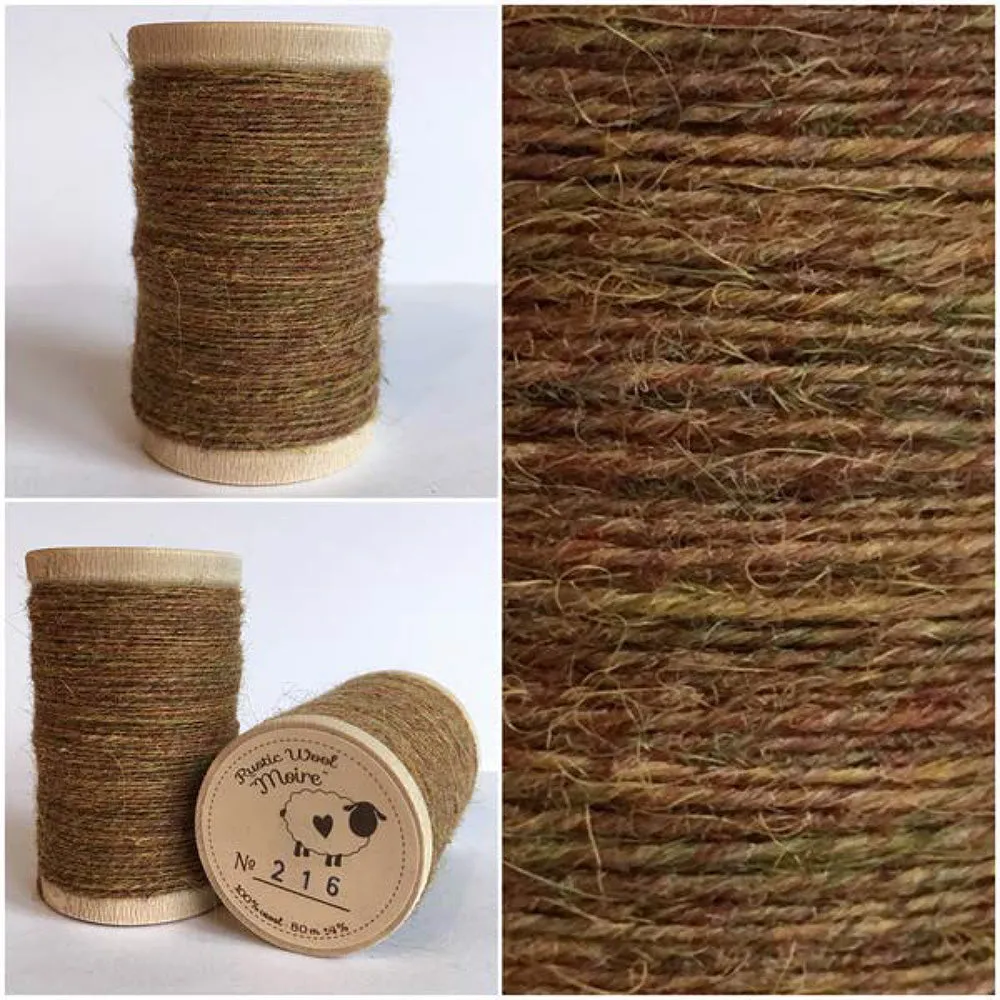 AUTUMN GOLD Hand Dyed Fat EIGHTH Wool Fabric for Wool Applique and Rug Hooking