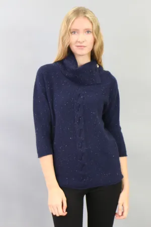 Button Detailed Turtleneck Tunic