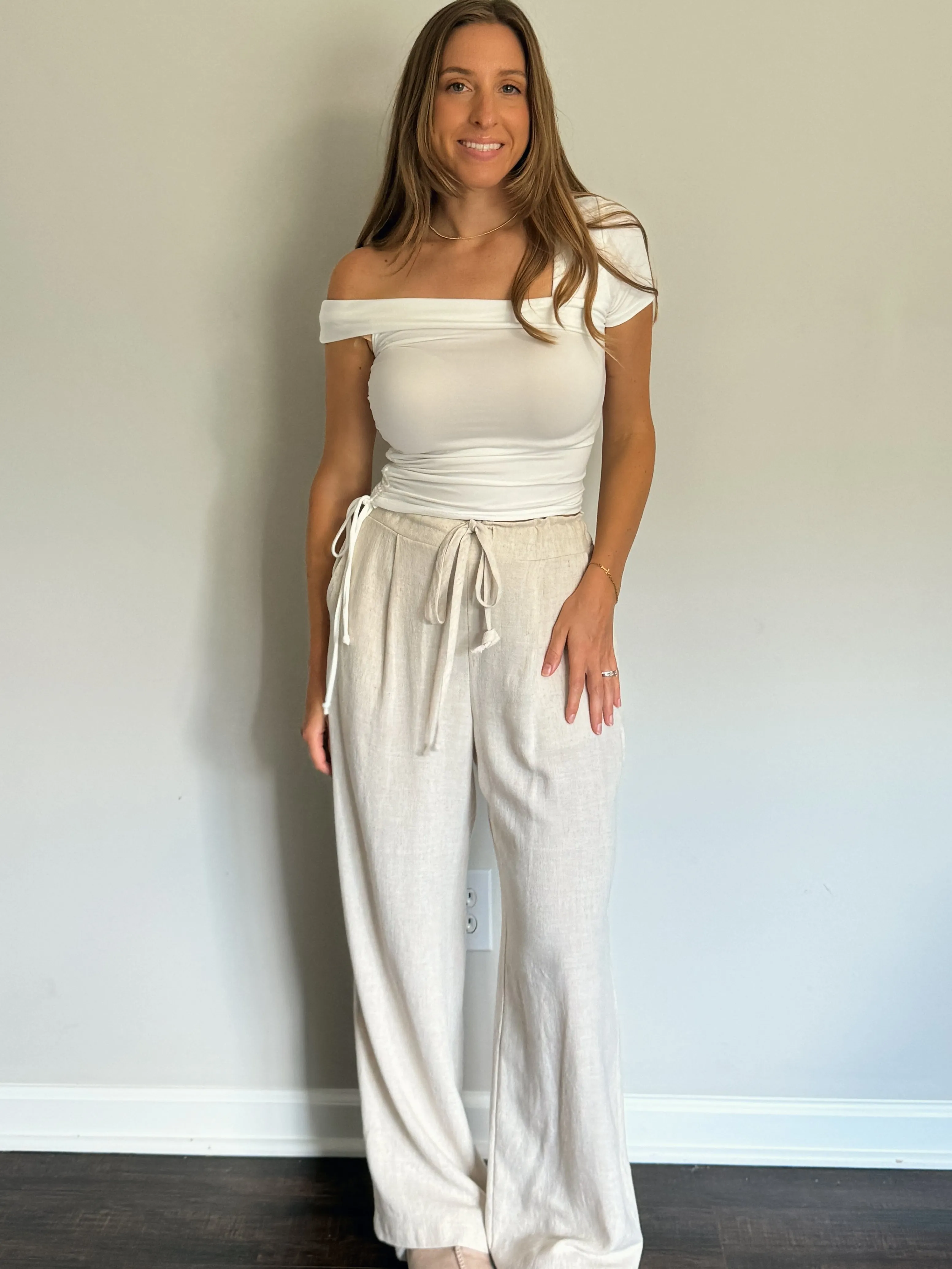 Drawstring Linen Pants