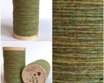 GRASSHOPPER Hand Dyed Half YARD Wool Fabric for Primitive Wool Applique and Rug Hooking