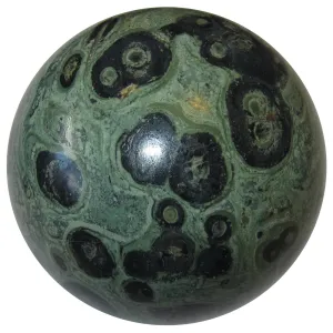 Green Jasper Sphere Crocodile Crystal Ball