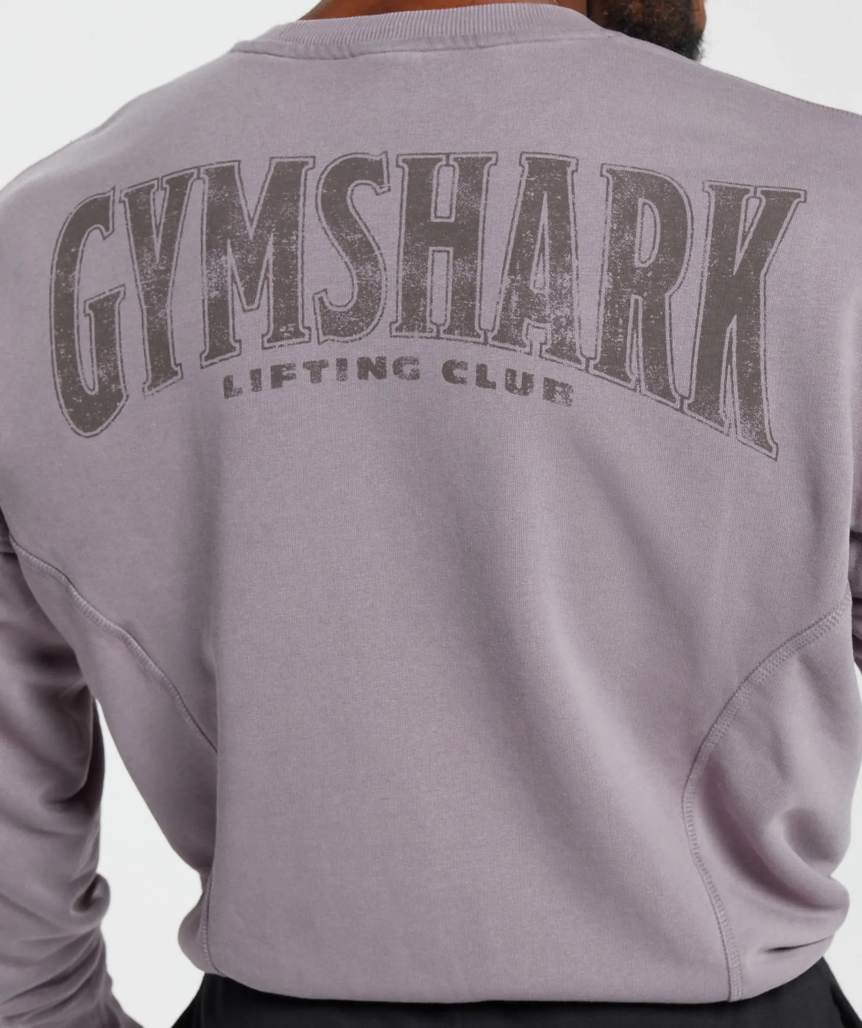 Gymshark Heritage Washed Crew - Fog Purple