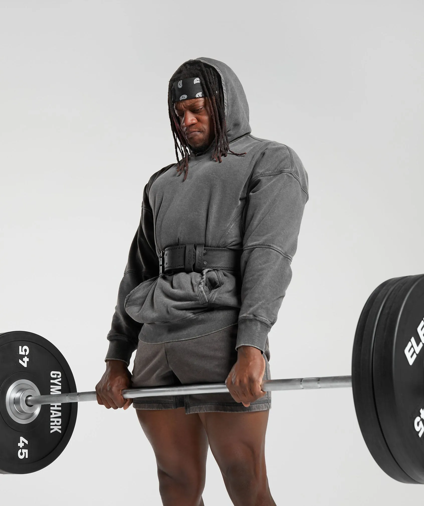 Gymshark Heritage Washed Hoodie - Onyx Grey