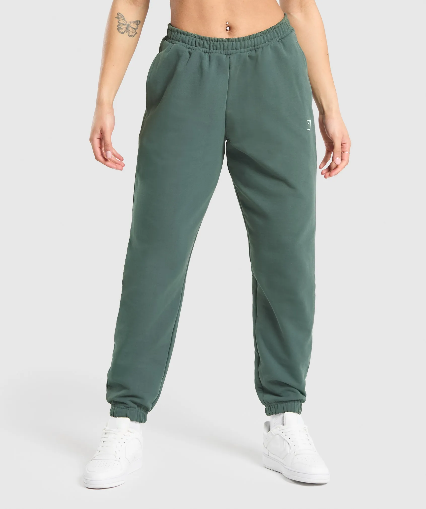 Gymshark Lifting Graphic Oversized Joggers - Slate Teal