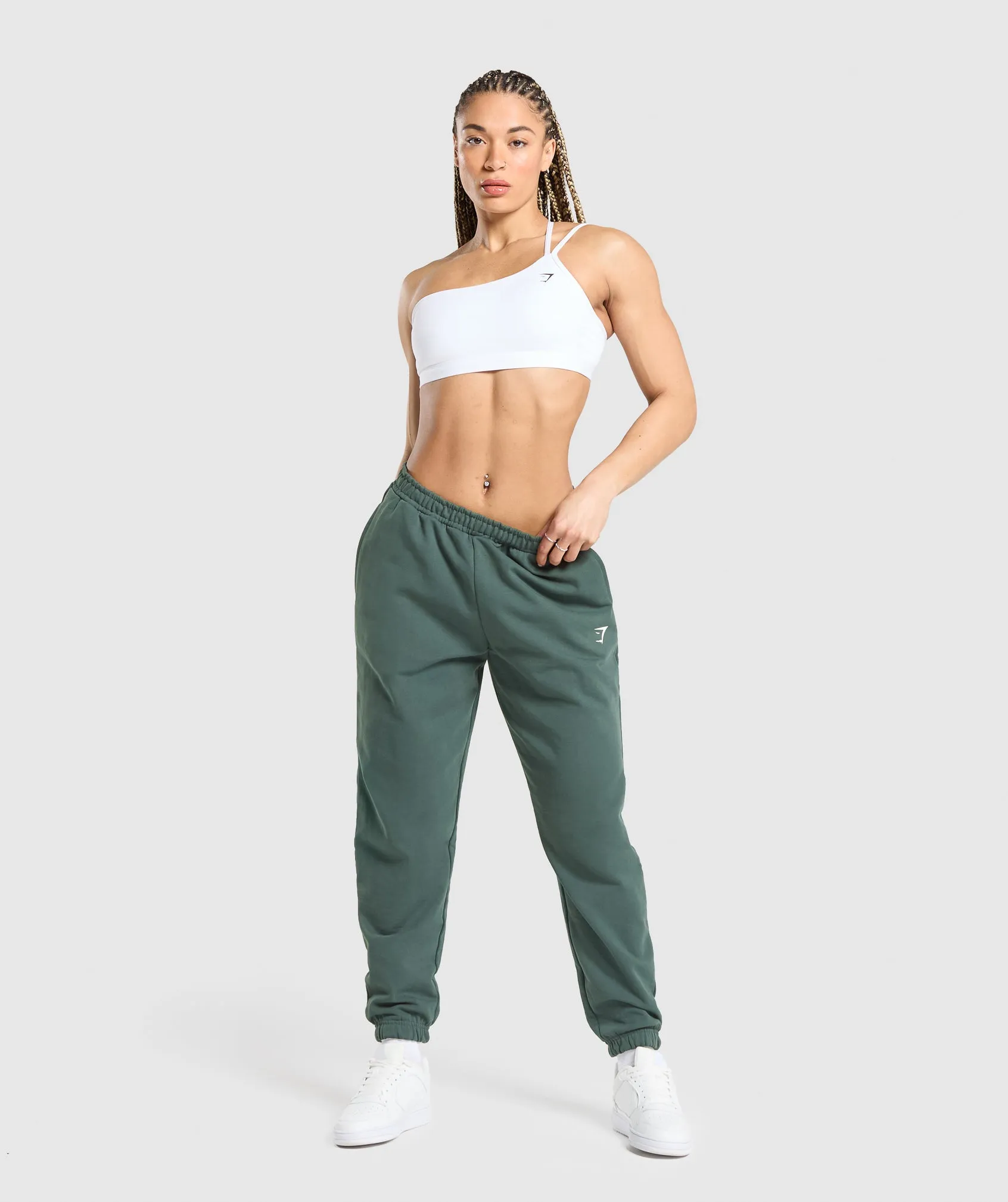 Gymshark Lifting Graphic Oversized Joggers - Slate Teal