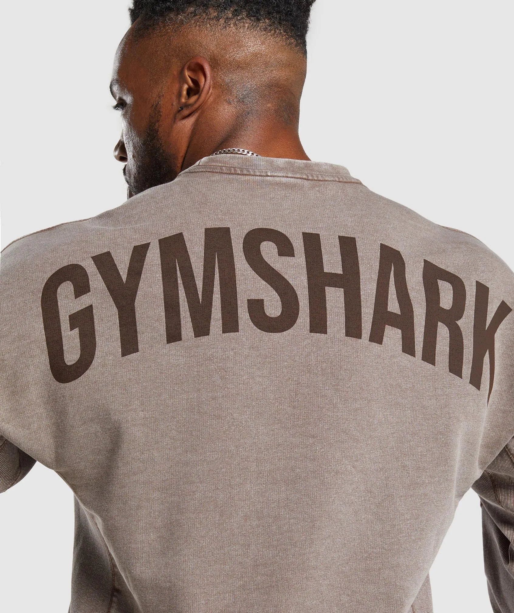 Gymshark Power Washed Crew - Penny Brown