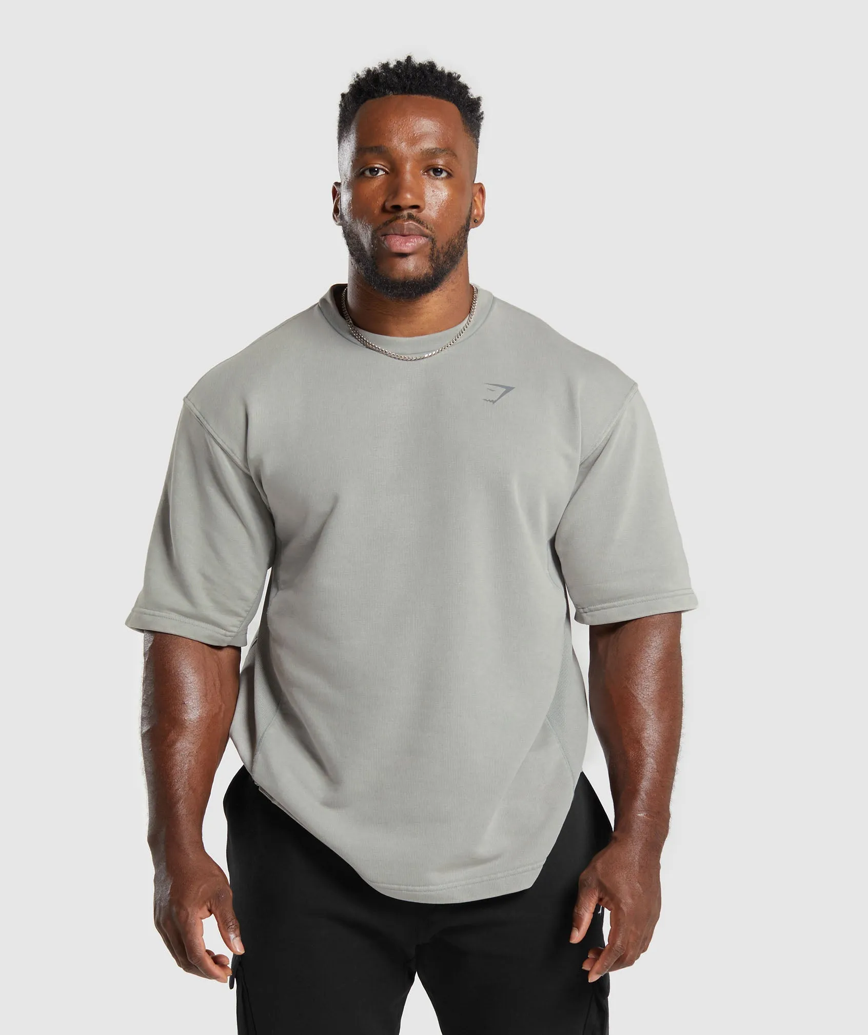 Gymshark Power Washed Short Sleeve Crew - Smokey Grey