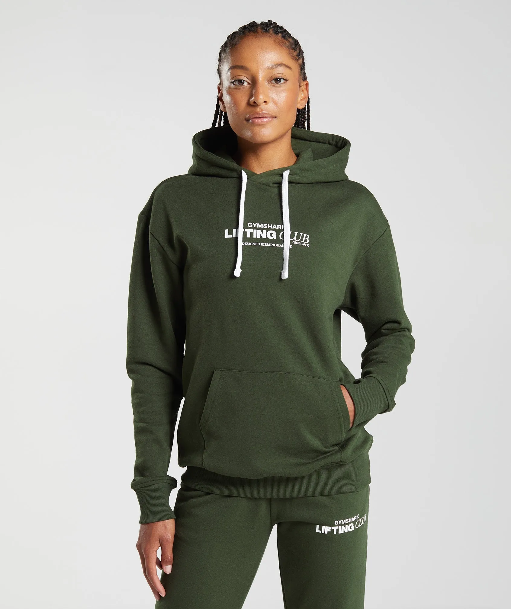 Gymshark Social Club Oversized Hoodie - Moss Olive