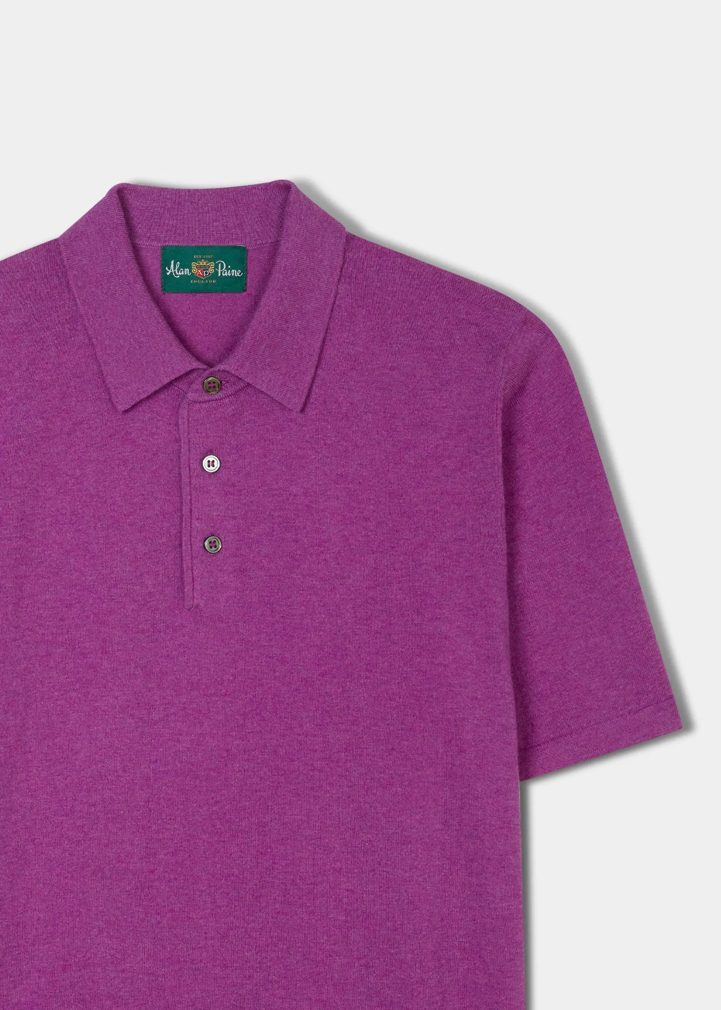 Halstead Luxury Cotton Polo Shirt In Orchid