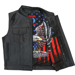 Hot Leathers VSM1052 Men's Black 'Patriotic' Conceal and Carry Leather