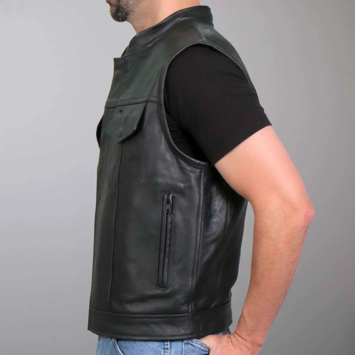 Hot Leathers VSM1052 Men's Black 'Patriotic' Conceal and Carry Leather