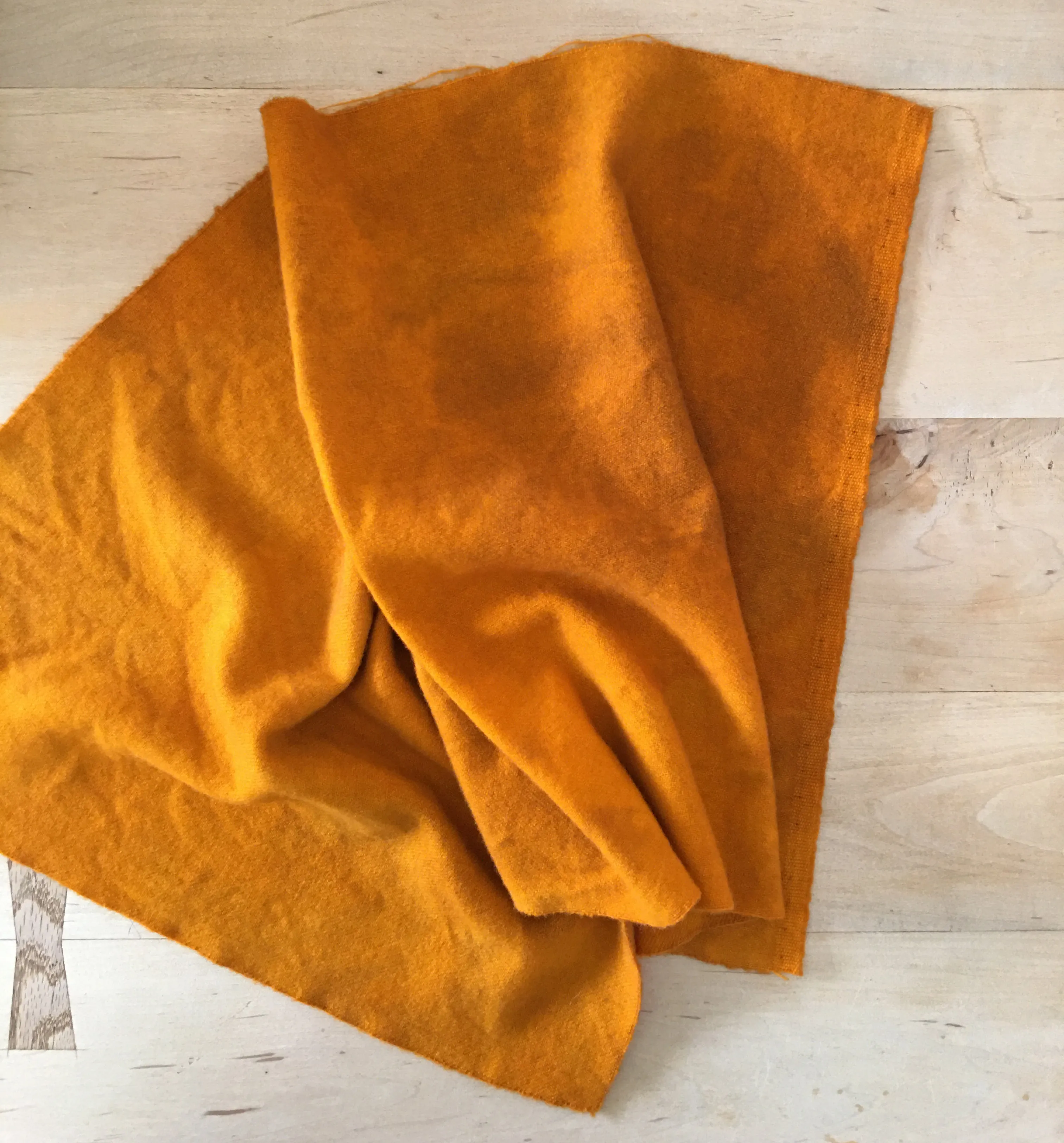 MARMALADE Hand Dyed Fat EIGHTH Wool Fabric for Wool Applique and Rug Hooking