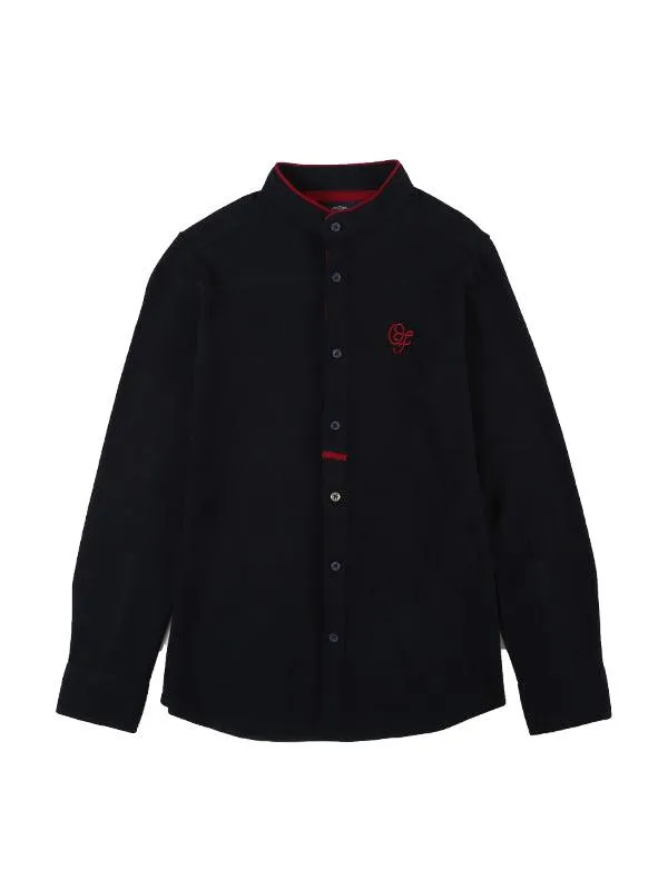 One Friday Navy Blue Collar Shirt