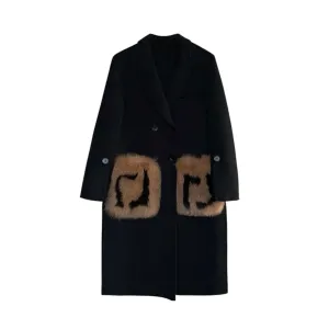 Pre Order:  Furry Icon Pockets Woolen Coat