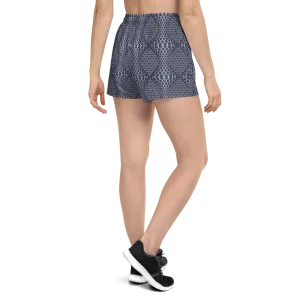 Recursia Illusions Game Women's Athletic Short Shorts In Blue