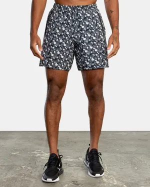 RVCA Yogger Stretch Athletic Shorts 17" - Patch Camo Black