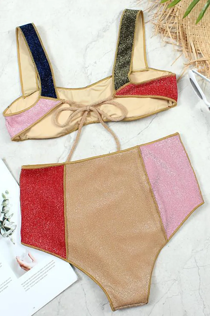 Sexy Patchwork Patchwork Swimwears