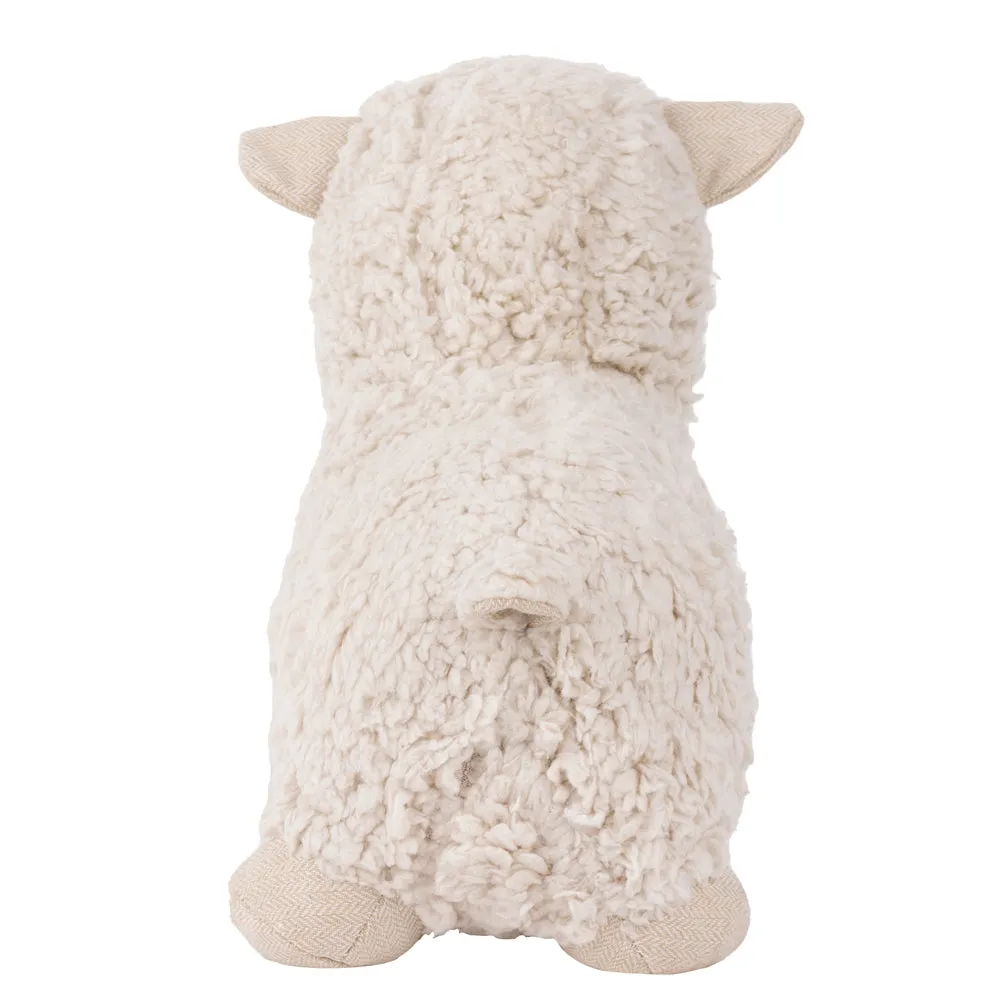 Sheep Shearling Fleece Door Stop White