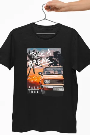 Take A Break Casual Black TShirt