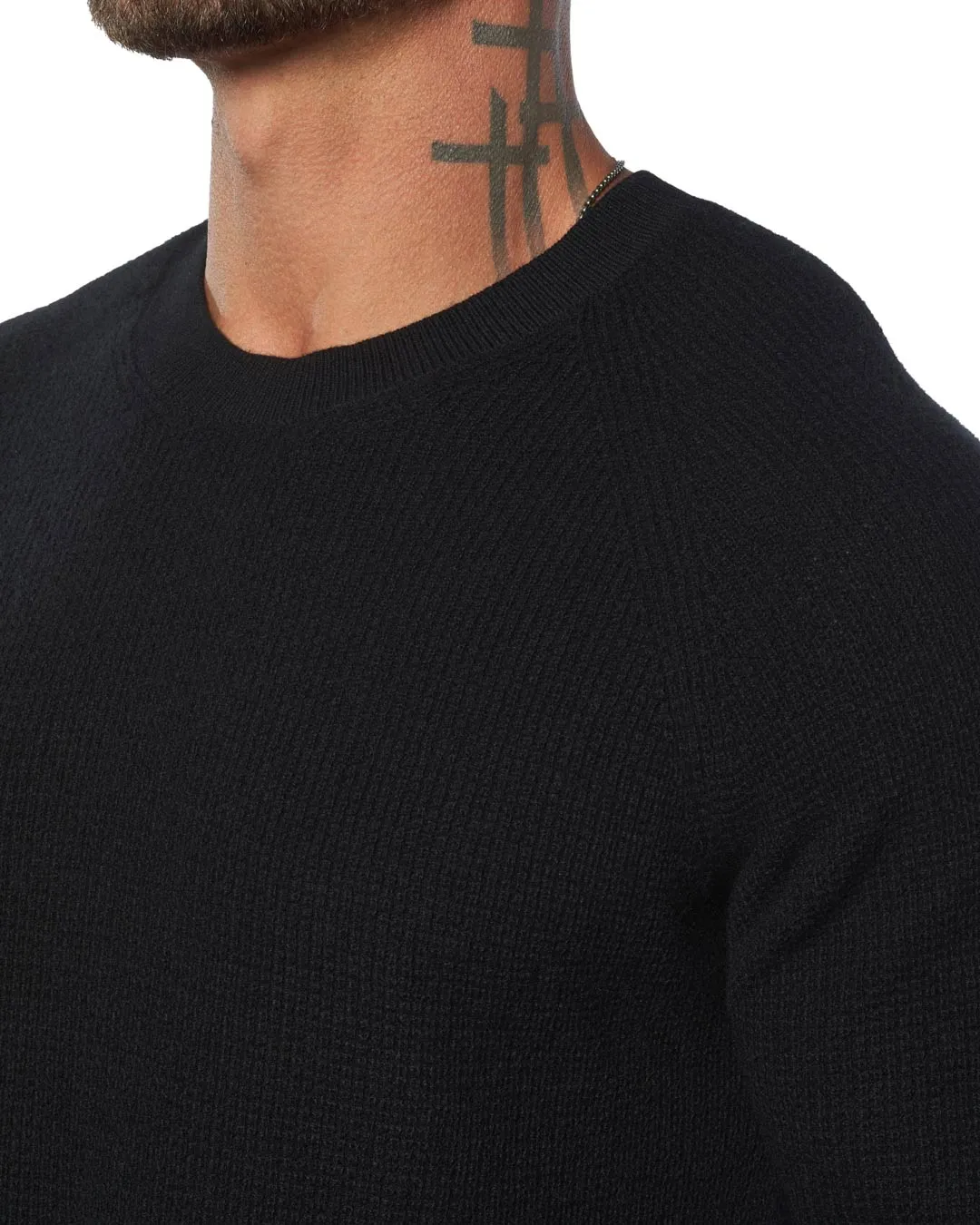 Valen Waffle Knit Cashmere & Wool Fitted Sweater [Lightweight]