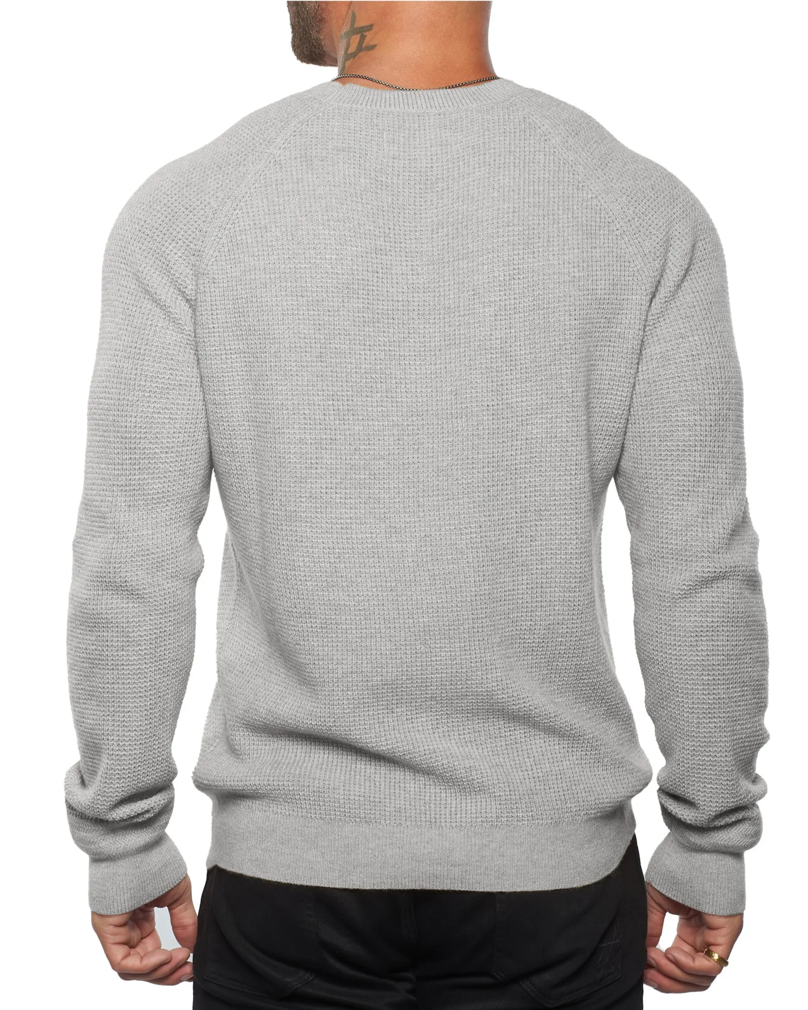 Valen Waffle Knit Cashmere & Wool Fitted Sweater [Lightweight]