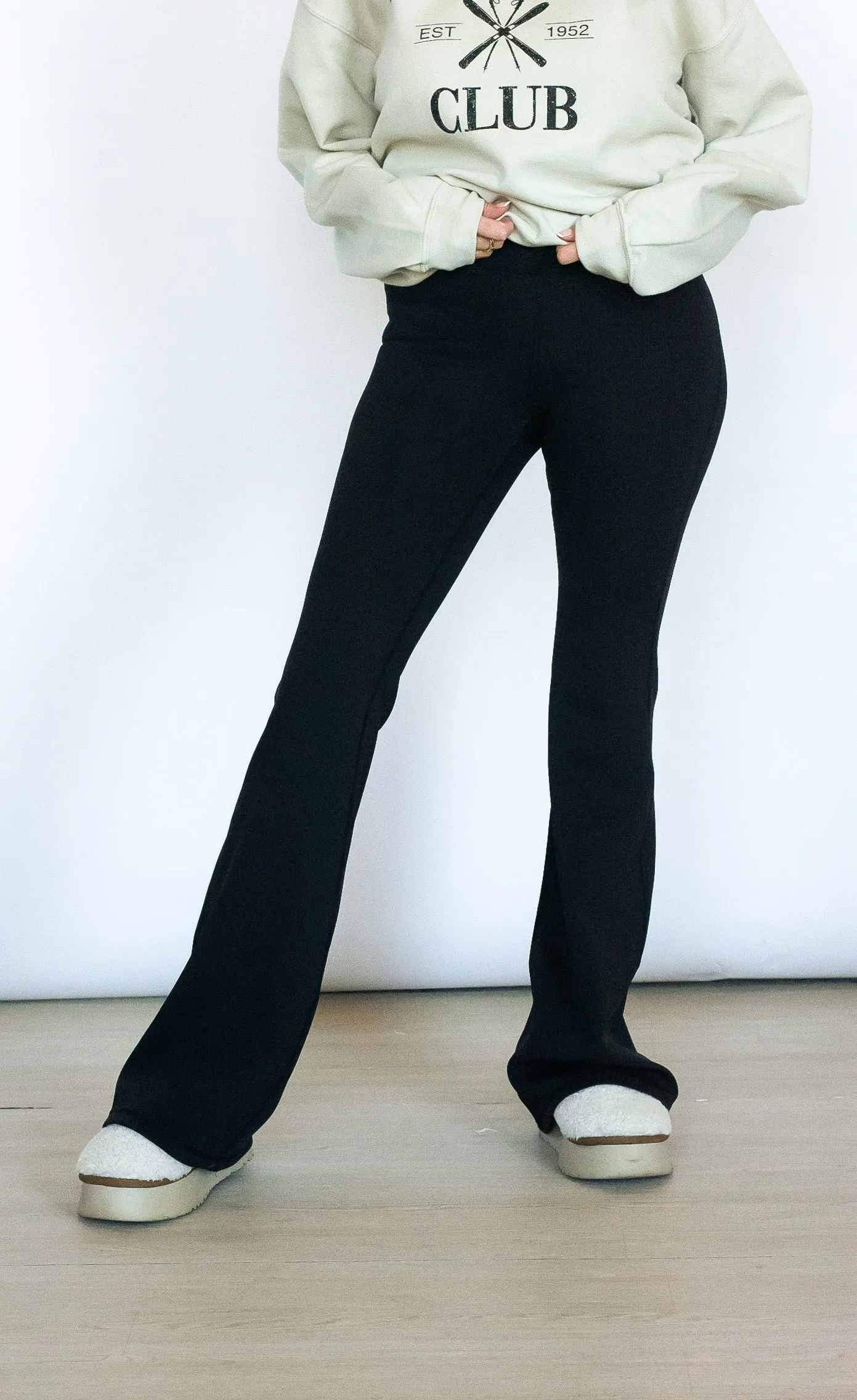 Work for It Black Flared Athletic Pants